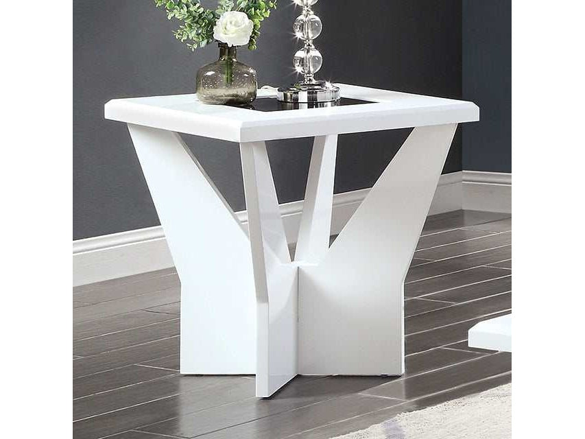 Dubendorf White End Table - Ornate Home