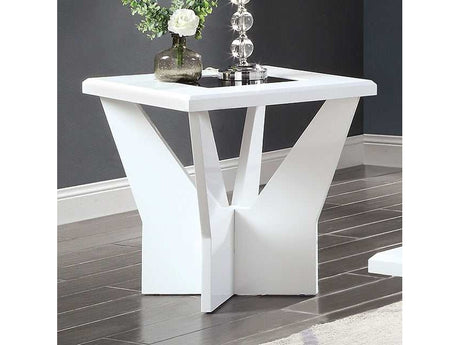 Dubendorf White End Table - Ornate Home