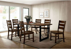 Dulce Walnut & Black Dining Table - Ornate Home