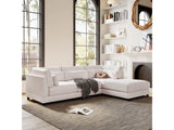 Dunes 2 Pieces L shaped Sofa with Removable Ottomans Beige - Ornate Home
