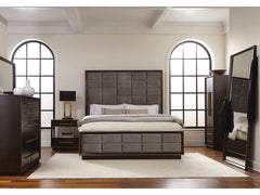 Durango Smoked Peppercorn / Grey California King Bed 4 Pc Set - Ornate Home