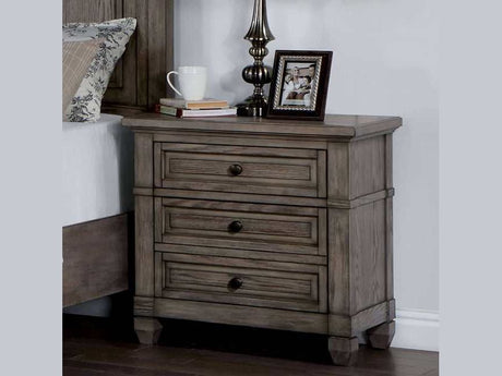 Durango Warm Gray Nightstand w/ USB - Ornate Home