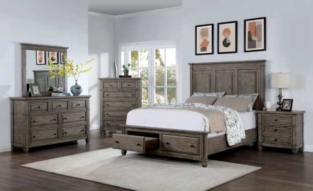 Durango Warm Gray Nightstand w/ USB - Ornate Home