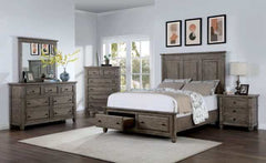 Durango Warm Gray Nightstand w/ USB - Ornate Home
