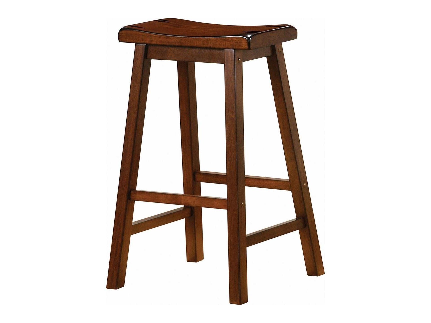 Durant Chestnut Wooden Bar Stools (Set Of 2) - Ornate Home