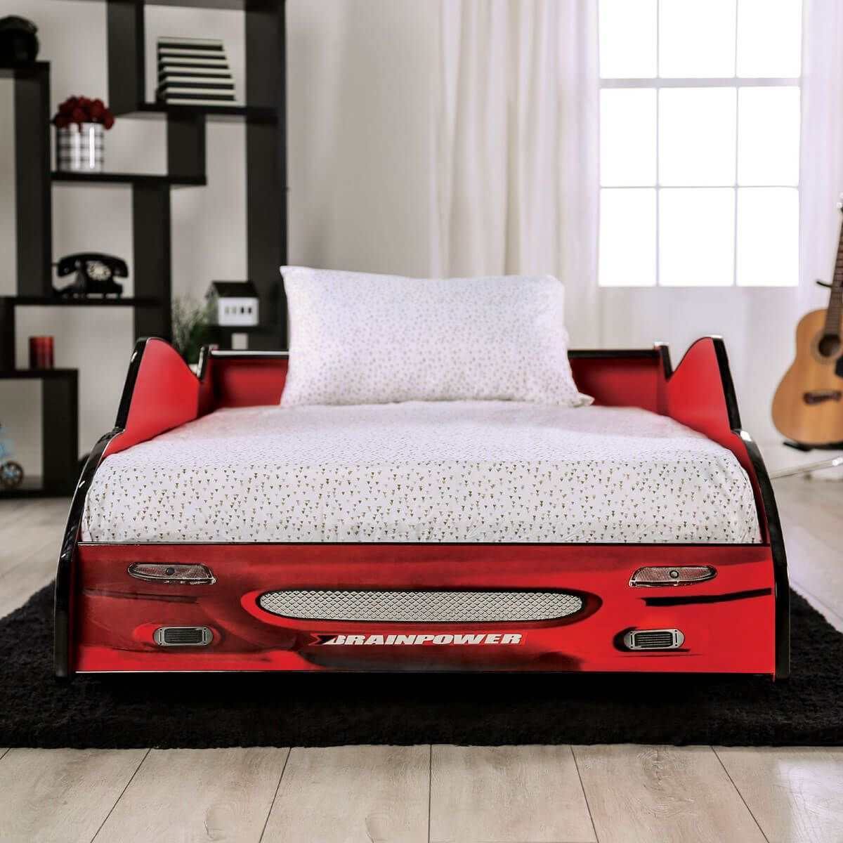 Dustrack Red Twin Car Bed - Ornate Home