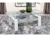 Dyer White Coffee Table - Ornate Home