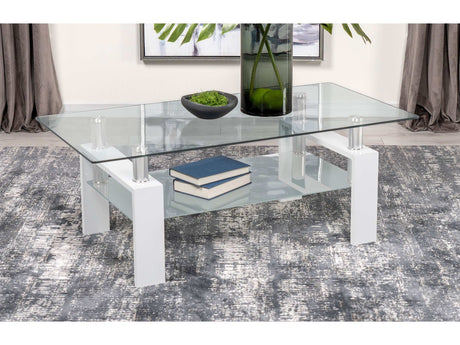 Dyer White Coffee Table - Ornate Home