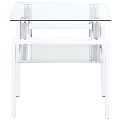 Dyer White End Table - Ornate Home