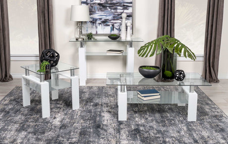 Dyer White End Table - Ornate Home