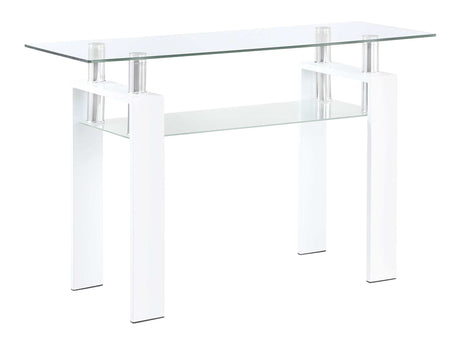 Dyer White Sofa Table - Ornate Home