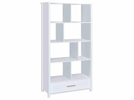Dylan High Gloss White Bookcase - Ornate Home