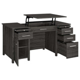 Dylan Weathered Grey Lift Top Computer Desk - Ornate Home