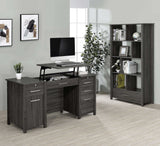 Dylan Weathered Grey Lift Top Computer Desk - Ornate Home