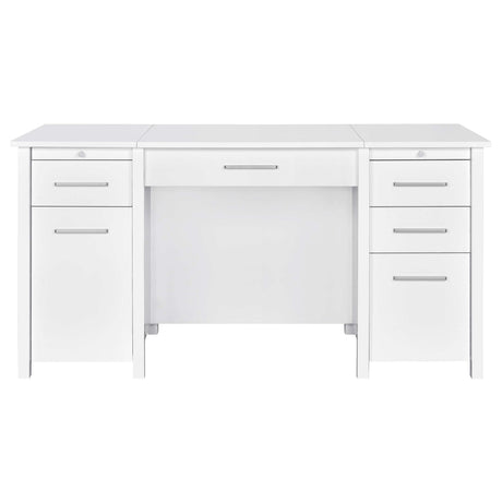 Dylan White High Gloss Lift Top Computer Desk - Ornate Home