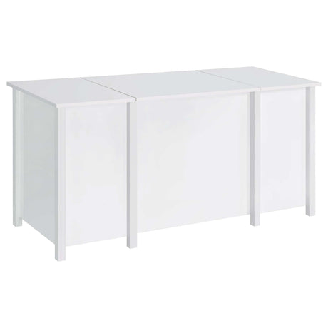 Dylan White High Gloss Lift Top Computer Desk - Ornate Home