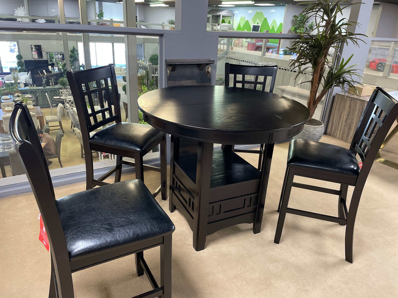 Lavon - Espresso - Counter Height 5pc Dining Set - Ornate Home