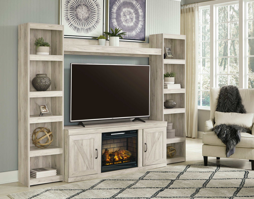 The Bellaby Whitewash 4 Pc. Entertainment Center 63 TV Stand