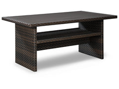 Easy Isle Dark Brown Rectangular Multi-Use Outdoor Table - Ornate Home