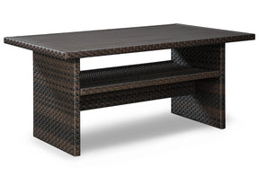 Easy Isle Dark Brown Rectangular Multi-Use Outdoor Table - Ornate Home