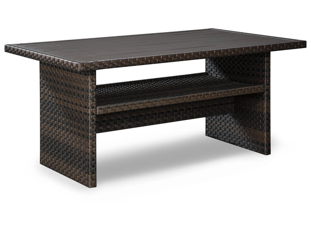 Easy Isle Dark Brown Rectangular Multi-Use Outdoor Table - Ornate Home