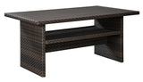 Easy Isle Dark Brown Rectangular Multi-Use Outdoor Table - Ornate Home