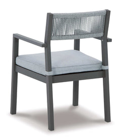 Eden Town Gray & Light Gray Outdoor Armchair w/ Cushion (Set of 2) - Ornate Home
