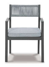 Eden Town Gray & Light Gray Outdoor Armchair w/ Cushion (Set of 2) - Ornate Home