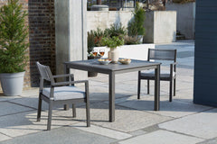 Eden Town Gray & Light Gray Outdoor Armchair w/ Cushion (Set of 2) - Ornate Home