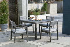 Eden Town Gray & Light Gray Outdoor Armchair w/ Cushion (Set of 2) - Ornate Home