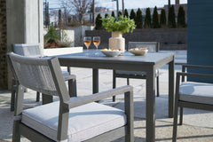 Eden Town Gray & Light Gray Outdoor Armchair w/ Cushion (Set of 2) - Ornate Home