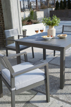 Eden Town Gray & Light Gray Outdoor Armchair w/ Cushion (Set of 2) - Ornate Home