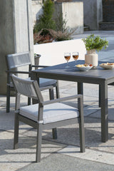 Eden Town Gray & Light Gray Outdoor Armchair w/ Cushion (Set of 2) - Ornate Home