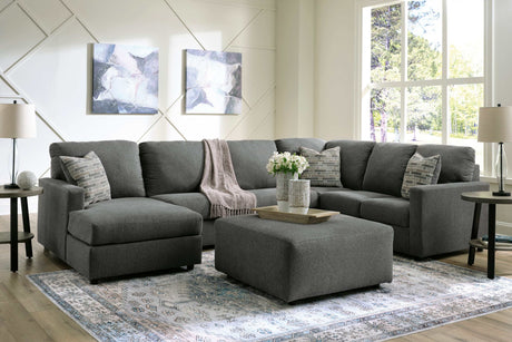 Edenfield Charcoal 3pc Sectional w/ Chaise - Ornate Home