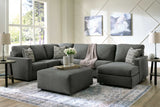 Edenfield Charcoal 3pc Sectional w/ Chaise - Ornate Home