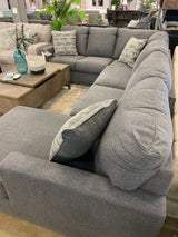 Edenfield Charcoal 3pc Sectional w/ Chaise - Ornate Home