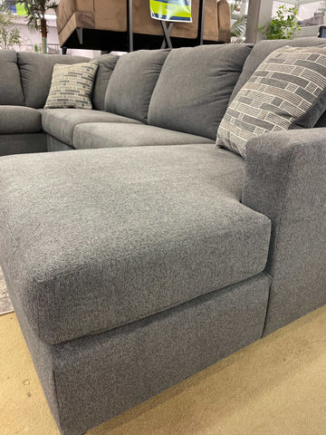 Edenfield Charcoal 3pc Sectional w/ Chaise - Ornate Home