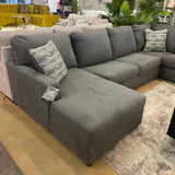 Edenfield Charcoal 3pc Sectional w/ Chaise - Ornate Home
