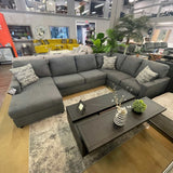 Edenfield Charcoal 3pc Sectional w/ Chaise - Ornate Home