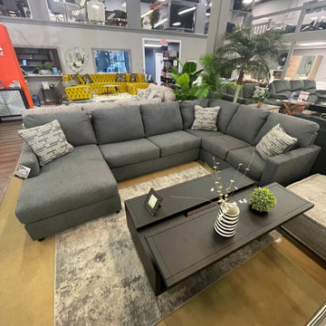 Edenfield Charcoal 3pc Sectional w/ Chaise - Ornate Home