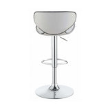 Edenton White & Chrome Adjustable Height Bar Stools (Set Of 2) - Ornate Home