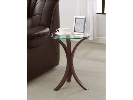 Edgar Cappuccino Round Accent Table - Ornate Home