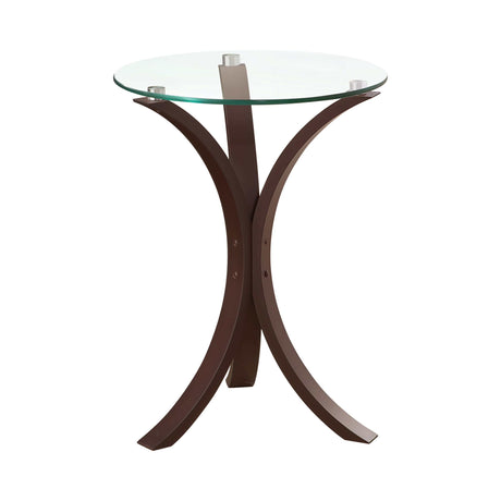 Edgar Cappuccino Round Accent Table - Ornate Home