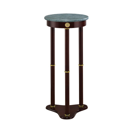 Edie Merlot Round Marble Top Accent Table - Ornate Home