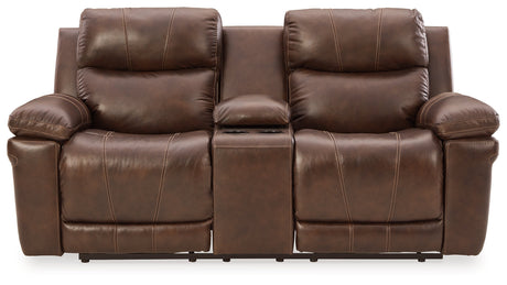 Edmar Chocolate Power Reclining Loveseat - Ornate Home