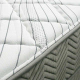 Edrea White/Gray 10" Tight Top Pocket Coil Eastern King Mattress - Ornate Home