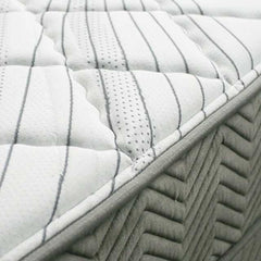 Edrea White/Gray 10" Tight Top Pocket Coil Full Mattress - Ornate Home