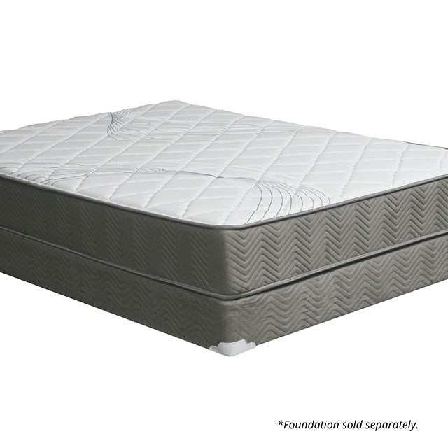 Edrea White/Gray 10" Tight Top Pocket Coil Queen Mattress - Ornate Home