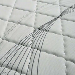 Edrea White/Gray 10" Tight Top Pocket Coil Queen Mattress - Ornate Home