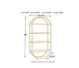 Elea Wall Shelf Black/Natural 4 Rack - Ornate Home